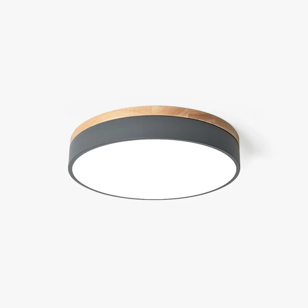Morandi Moderne Plafondlamp Wit Grijs Metaal Hout Slaapkamer Woonkamer Selzar