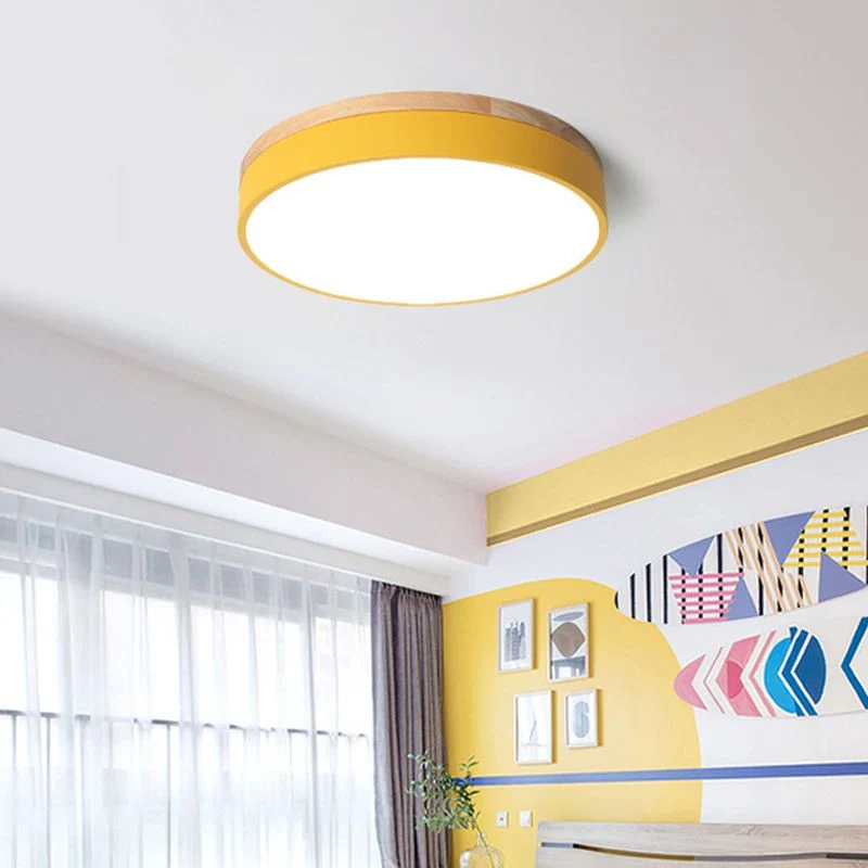 Morandi Moderne Plafondlamp Wit Grijs Metaal Hout Slaapkamer Woonkamer Selzar