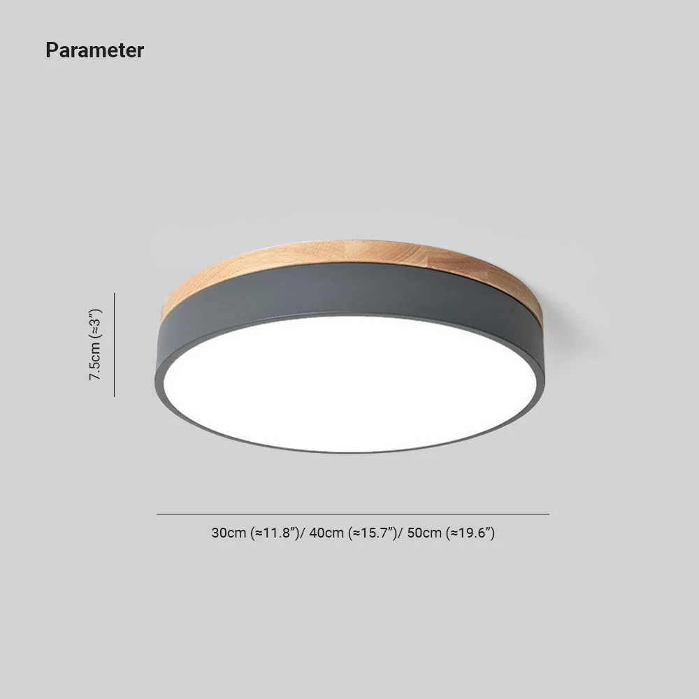 Morandi Moderne Plafondlamp Wit Grijs Metaal Hout Slaapkamer Woonkamer Selzar