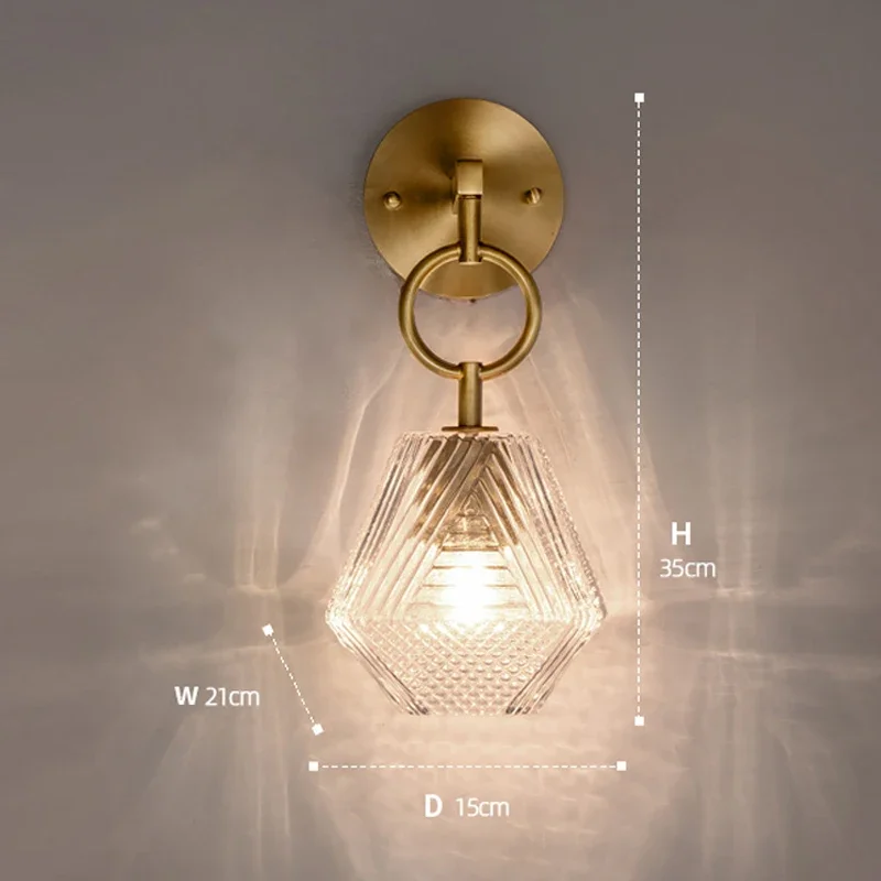 NimbusAurora - Glazen Wandlamp Selzar