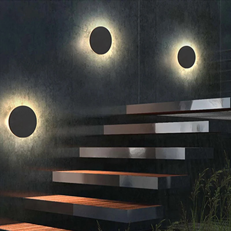Orr Modern Minimalism LED Wandlampen Zwart Metaal Tuin Hal Selzar