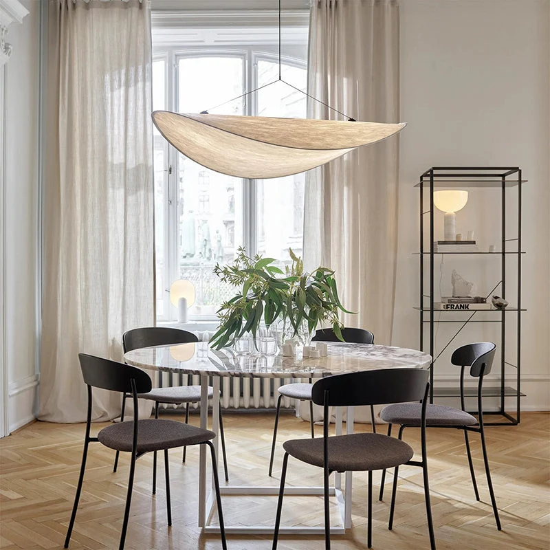 Renée Moderne LED Hanglamp van Metaal en Kunstzijde Wit voor Slaap Selzar