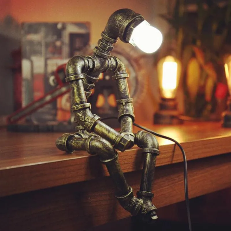 RoboShine - Stoere Robotlamp van IJzer Selzar