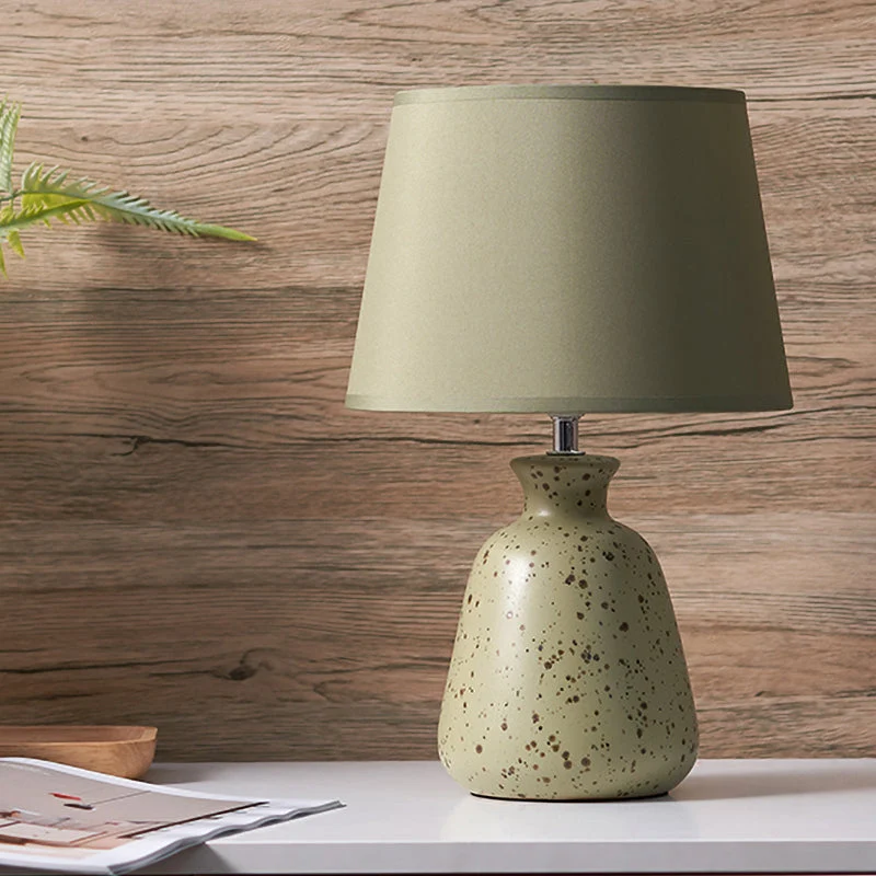 RusticaLight - Keramische leeslamp rustiek 3-pomp nachtkastje lamp Selzar