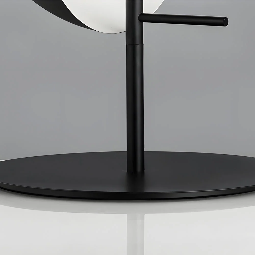 Theia - Tafellamp met Verticale Halve Bol en Horizontale Gerookte Kap Selzar