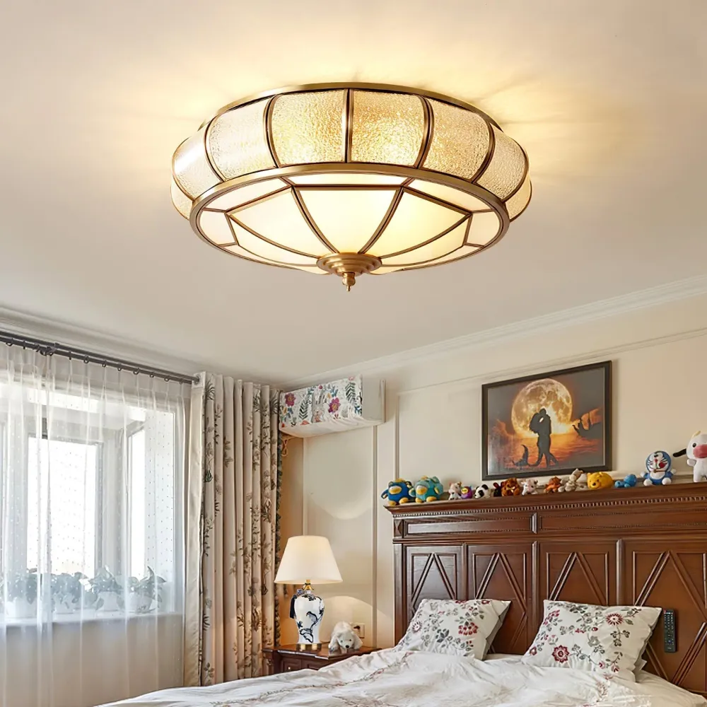VerreTexturé - Elegant Ronde Verlichting Selzar