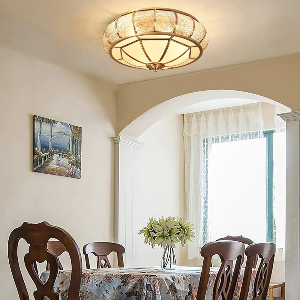 VerreTexturé - Elegant Ronde Verlichting Selzar