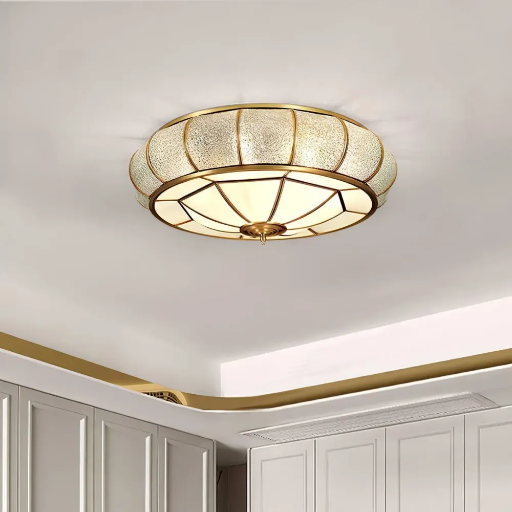VerreTexturé - Elegant Ronde Verlichting Selzar