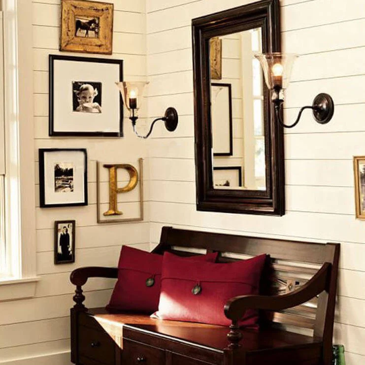 VintageGlow - Industriële wandlamp vintage-stijl met één helder glazen klok Selzar