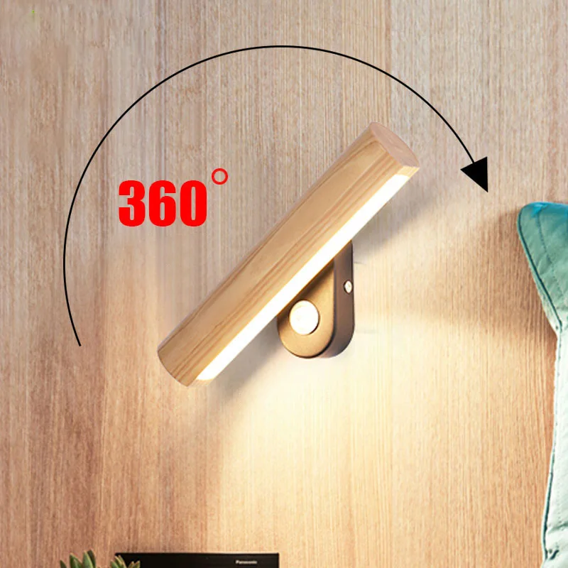 WoodGlow - Led Slaapkamer Wandlamp van Hout Selzar