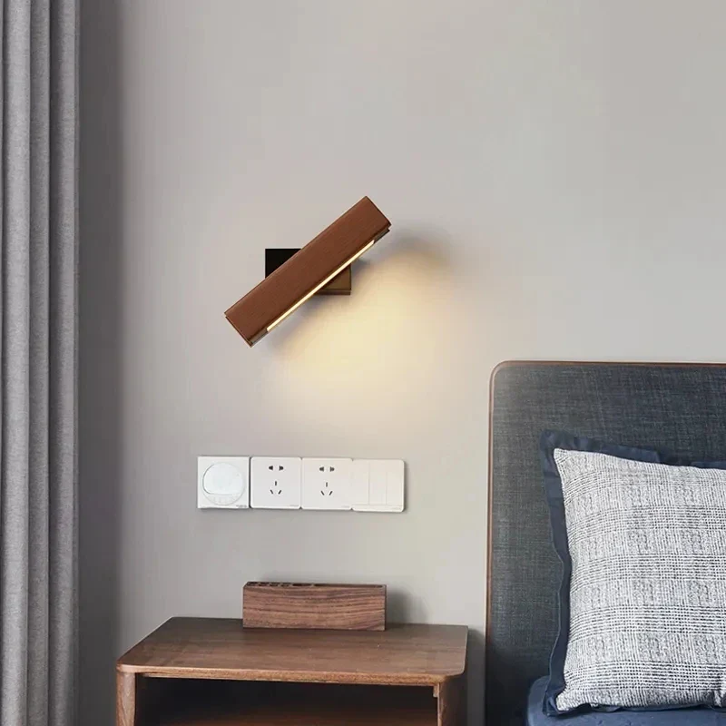WoodGlow - Led Slaapkamer Wandlamp van Hout Selzar