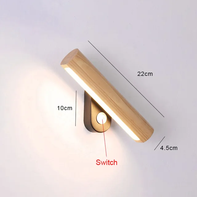 WoodGlow - Led Slaapkamer Wandlamp van Hout Selzar