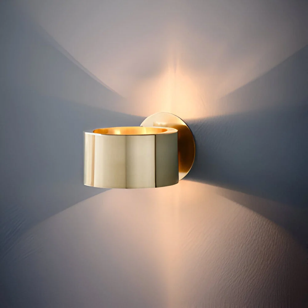 Gouden Wandlamp met Modern Scandinavisch Design SMD Living