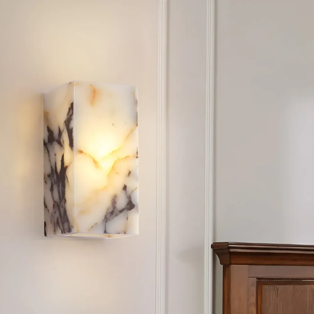 Luxe Wandlamp van Natuursteenmet Warme LED Verlichting SMD Living