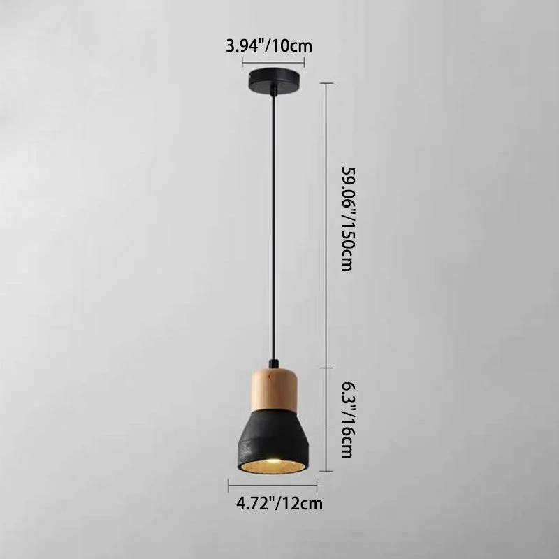 Moderne Hanglamp van Cement & Hout met Industrieel Design SMD Living