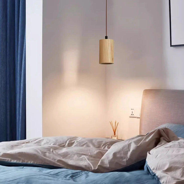 Moderne Houten Hanglamp met Minimalistisch Beige Design SMD Living
