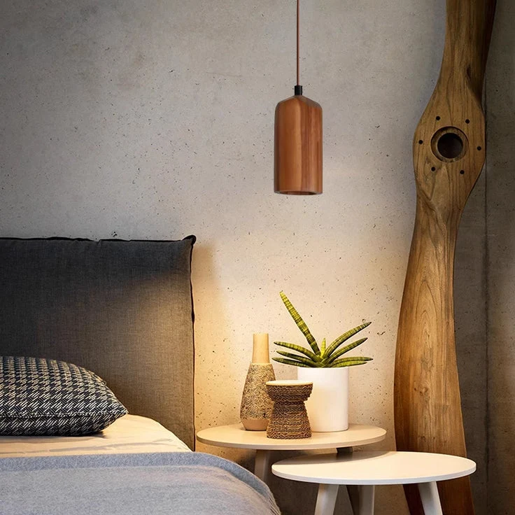 Moderne Houten Hanglamp met Minimalistisch Beige Design SMD Living