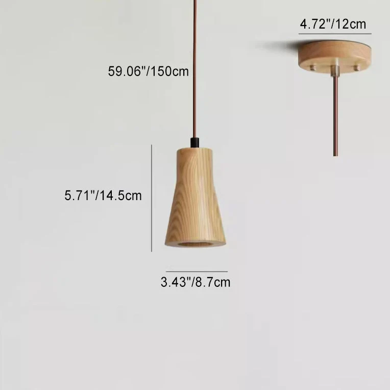 Moderne Houten Hanglamp met Minimalistisch Beige Design SMD Living