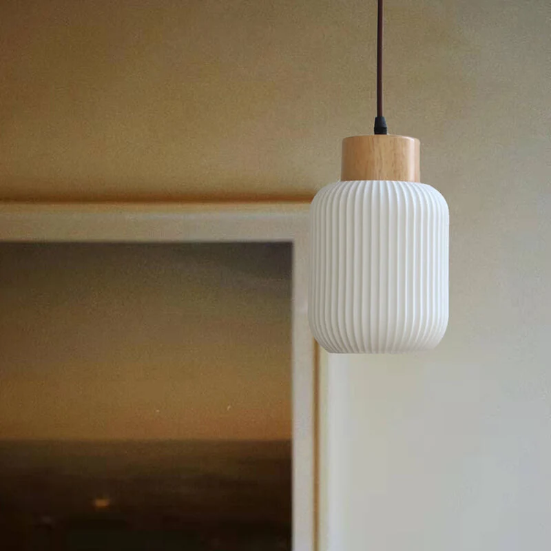 Moderne Wandlamp van Keramiek en Hout – Witte moderne Kleur SMD Living