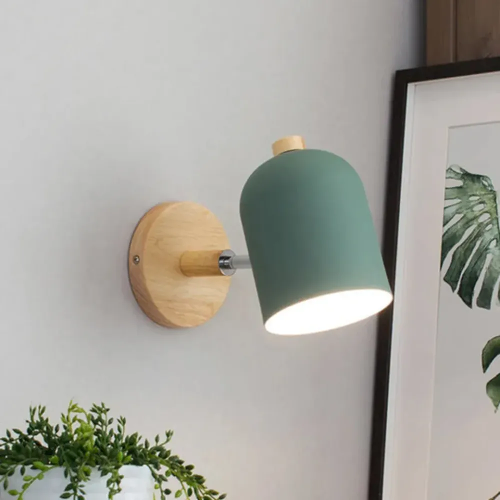 Scandinavische Houten LED wandlamp met warm licht en Pastel Design SMD Living