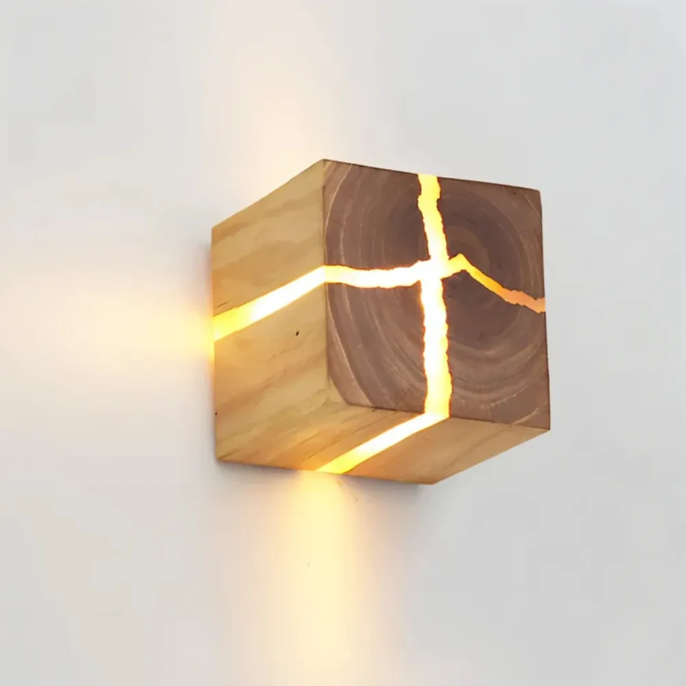 Stijlvolle Houten Wandlamp met Warme LED Verlichting SMD Living