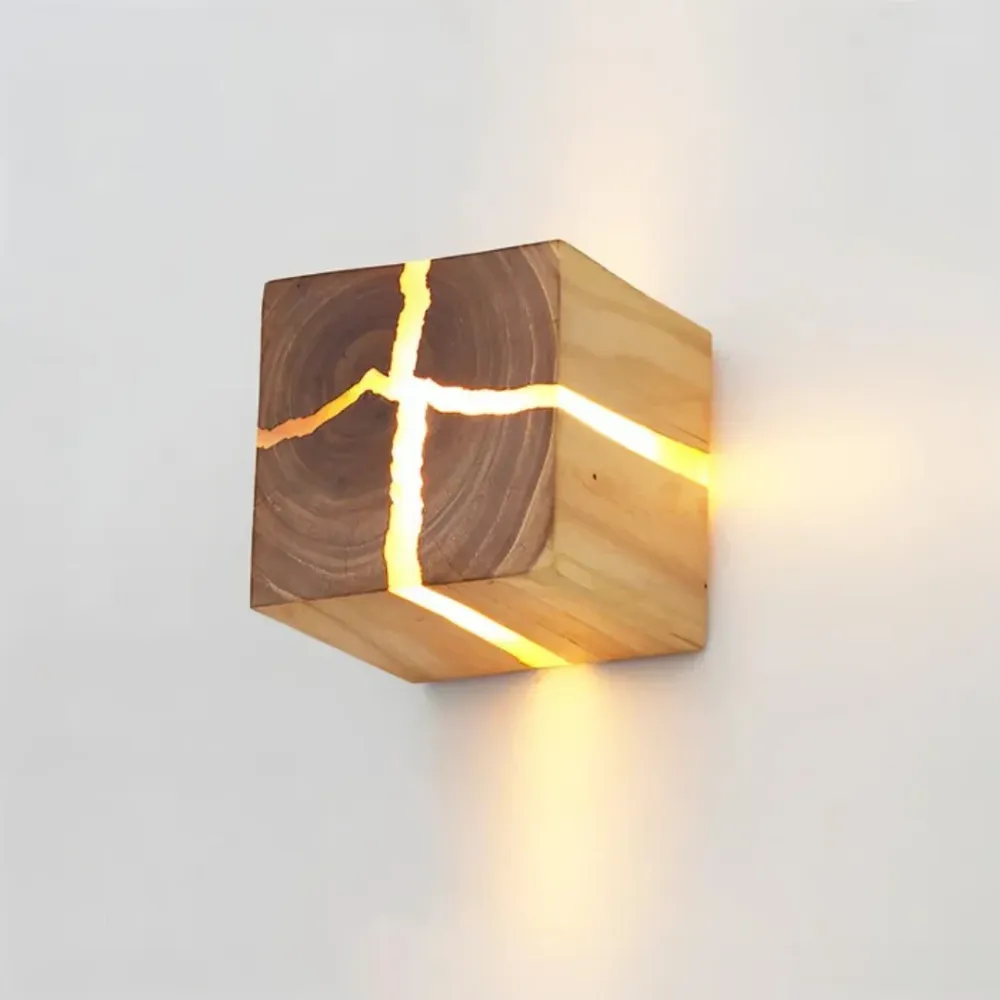 Stijlvolle Houten Wandlamp met Warme LED Verlichting SMD Living