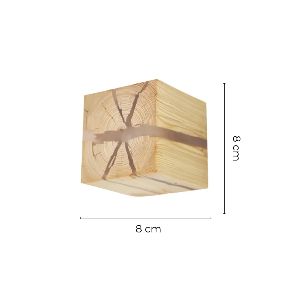Stijlvolle Houten Wandlamp met Warme LED Verlichting SMD Living