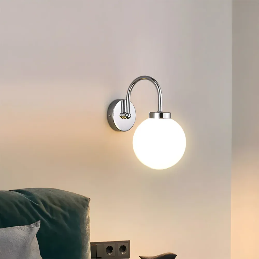 Vintage Wandlamp met Glazen Bol en Warme LED Verlichting SMD Living