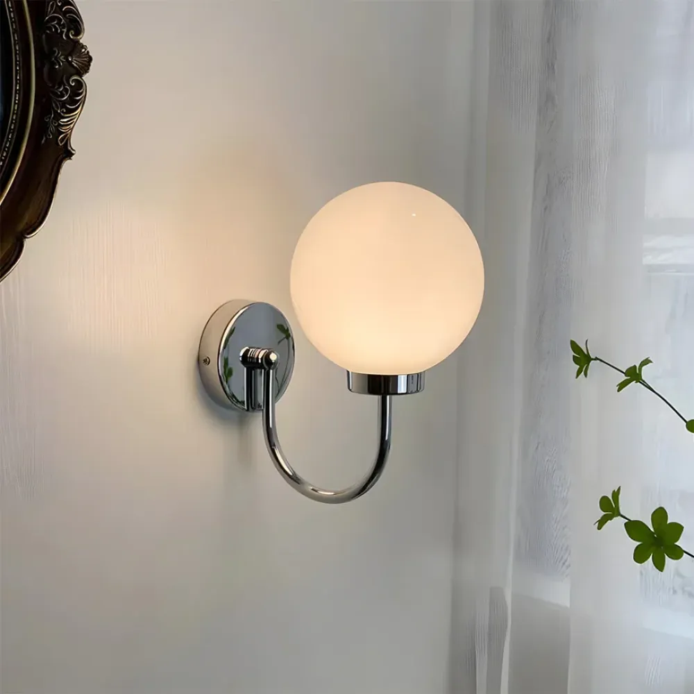 Vintage Wandlamp met Glazen Bol en Warme LED Verlichting SMD Living