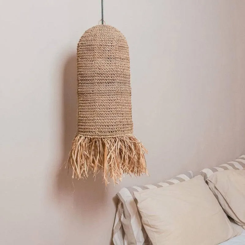 Raffia lampenkap Kawah beige Soeji
