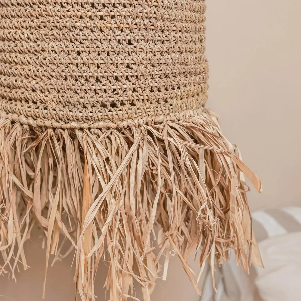 Raffia lampenkap Kawah beige Soeji