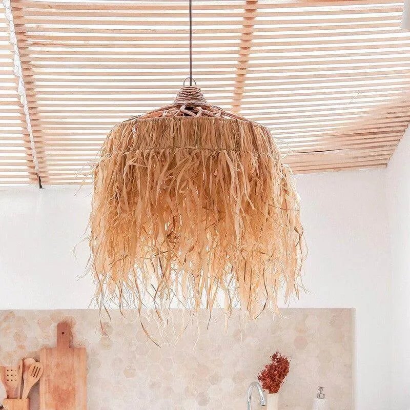 Raffia lampenkap Kawi beige Soeji