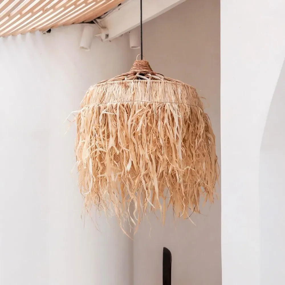 Raffia lampenkap Kawi beige Soeji