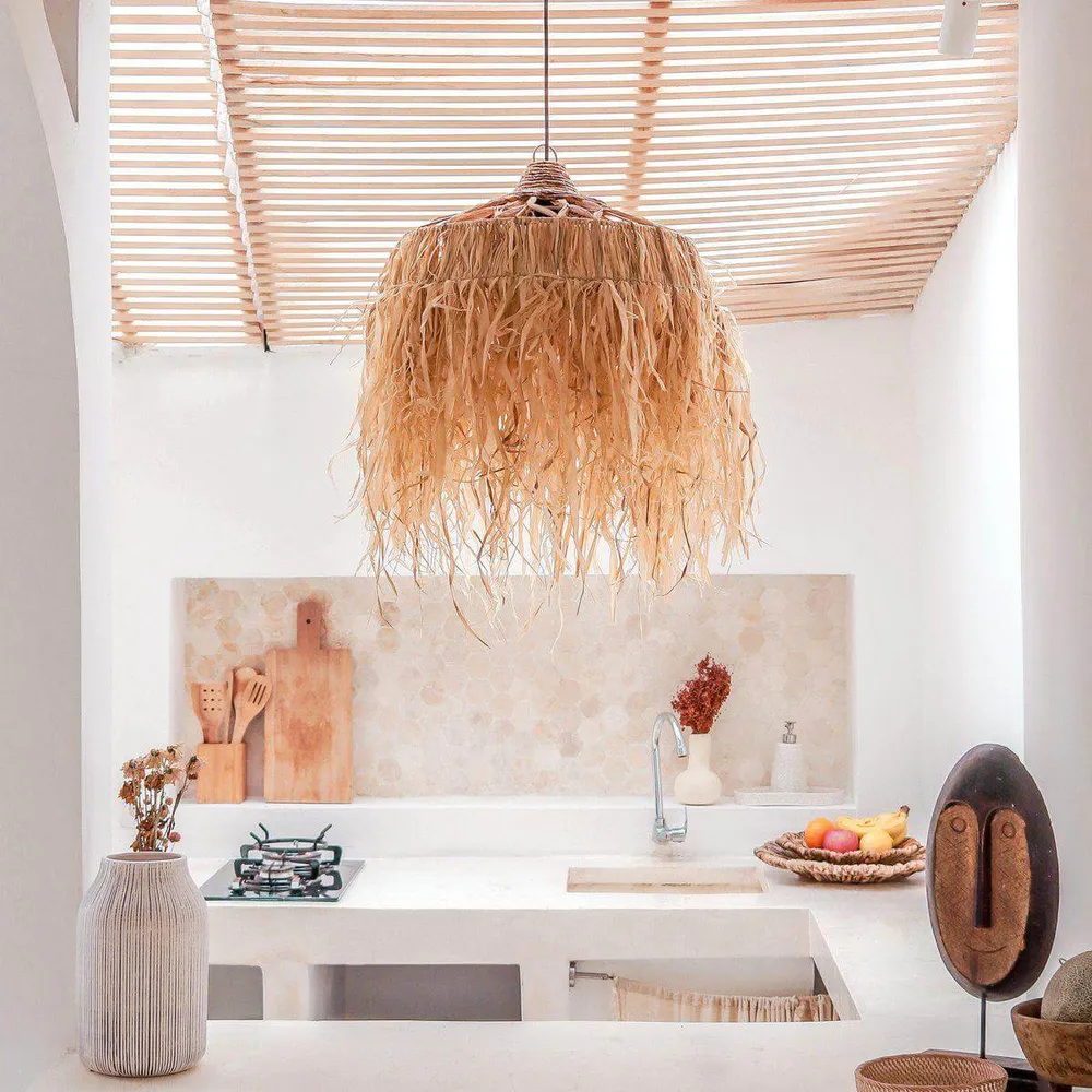 Raffia lampenkap Kawi beige Soeji