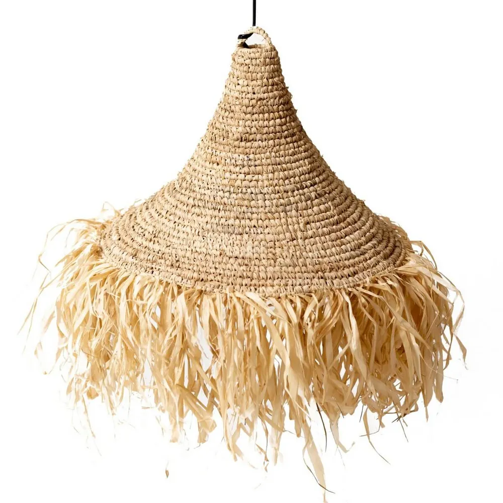 Raffia lampenkap Rumbai beige Soeji