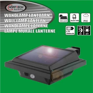 Solar LED Wandlamp met PIR, 158 Lumen, IP65, 8-10u Brandduur