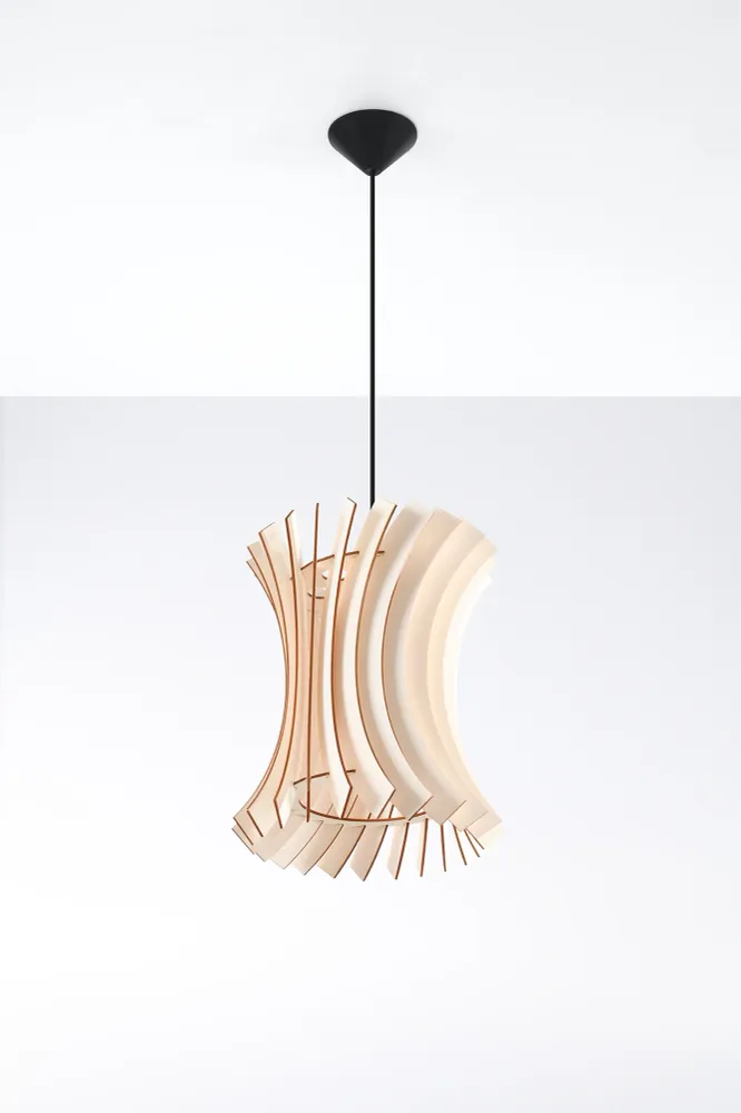 Sollux hanglamp Oriana - 1 lichts - 30 x 90 cm - bruin