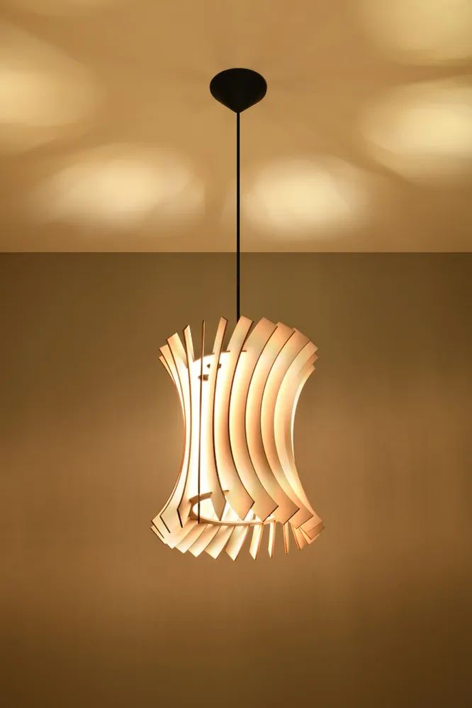 Sollux hanglamp Oriana - 1 lichts - 30 x 90 cm - bruin