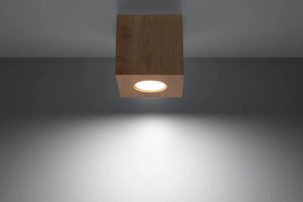 Sollux plafondlamp Quad - 1 lichts - 10 x 10 cm - bruin