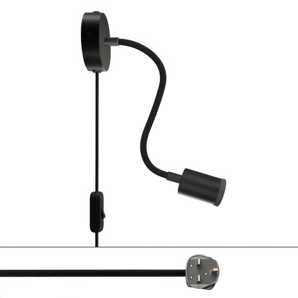 Spostaluce Flex 30 verstelbare lamp met GU1d0 spot en UK-stekker - Zwart