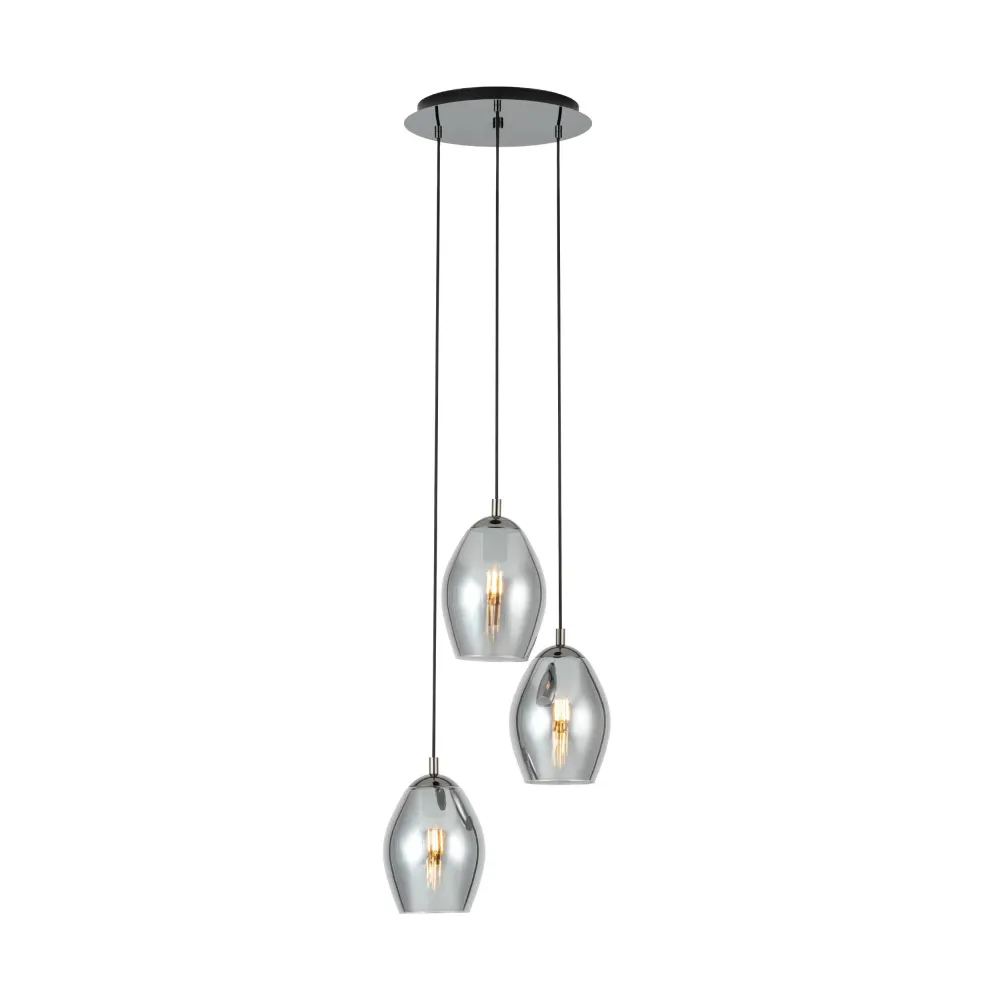 Stars Light hanglamp Estanys - e27 - ø45 cm - grijs/zwart