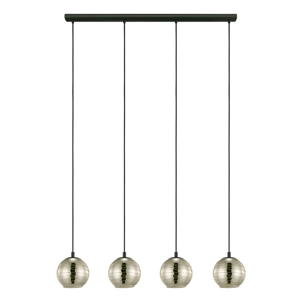 Stars Light hanglamp Lemorieta - e27 - 111 cm - zwart/goud