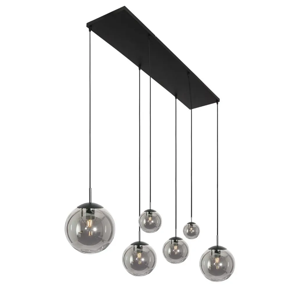 Steinhauer hanglamp bollique - 6 lichts - 120 x 160 cm - zwart