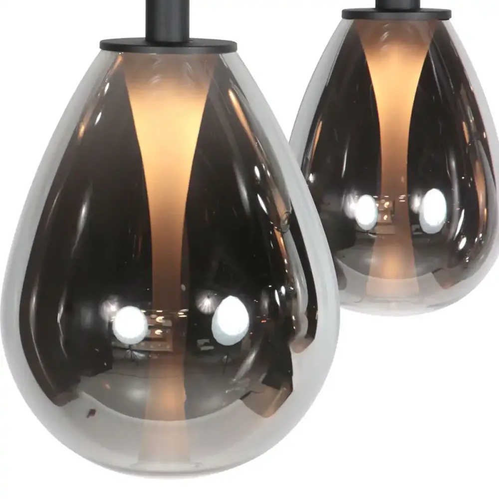 Steinhauer hanglamp Glimsy - 5 lichts - 115 x 170 cm - zwart