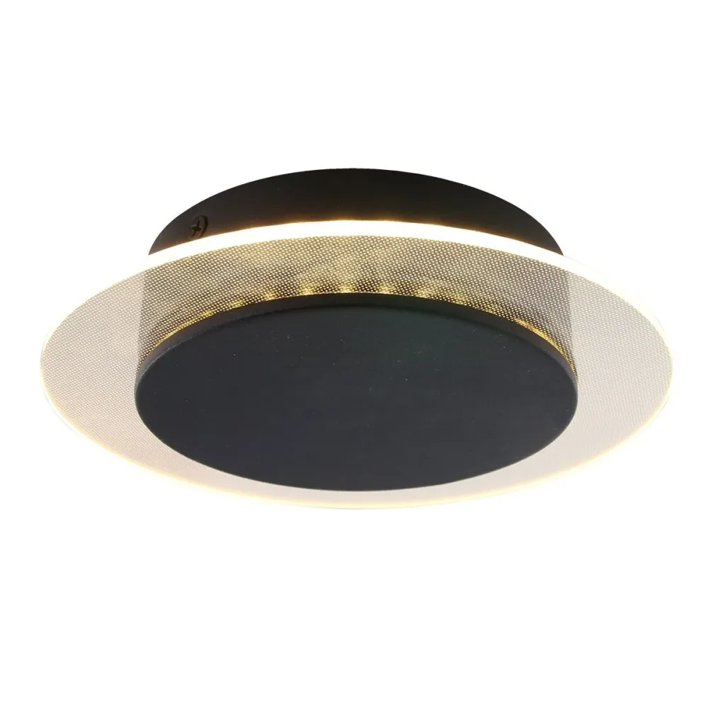 Steinhauer plafondlamp Lido - 1 lichts - 17x 6 cm - zwart