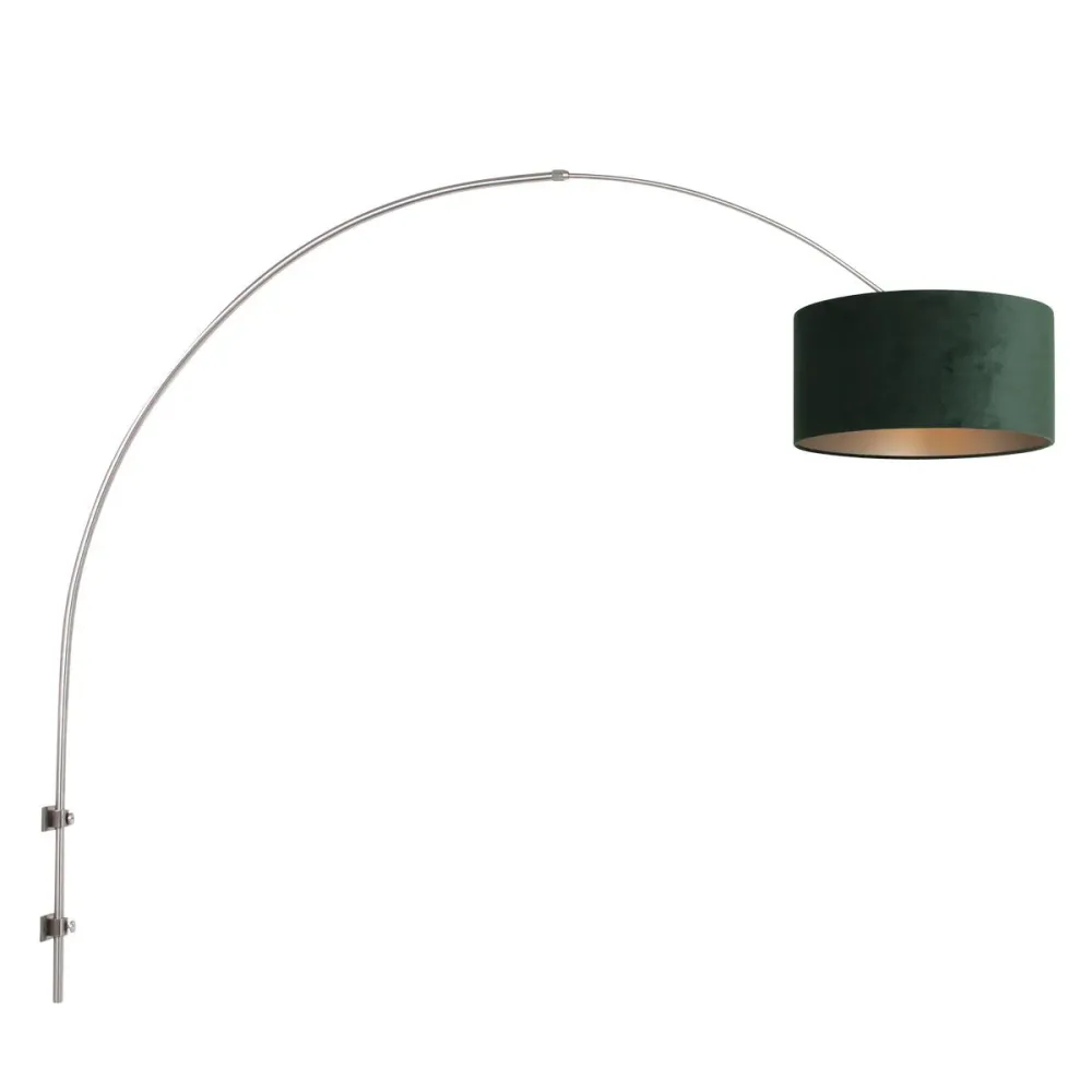 Steinhauer wandlamp Sparkled - 1 lichts - 175x 145 cm - mat chroom groen