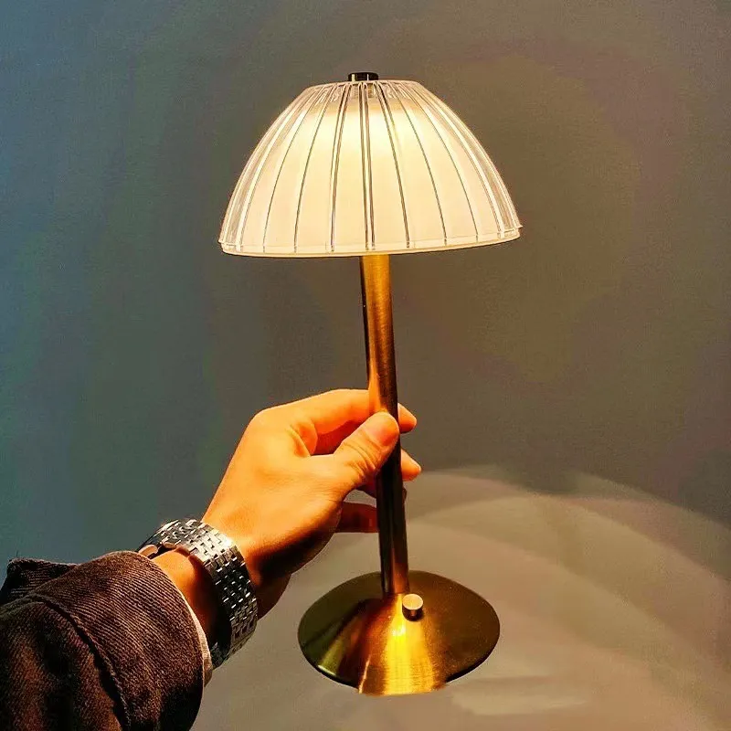 Table Lamp LED Touch Sensor Desktop Night Light Rechargeable Wireless Reading Lamp Restaurant Hotel Bar Bedroom Decor Light