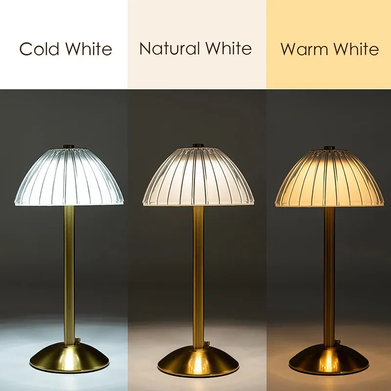 Table Lamp LED Touch Sensor Desktop Night Light Rechargeable Wireless Reading Lamp Restaurant Hotel Bar Bedroom Decor Light