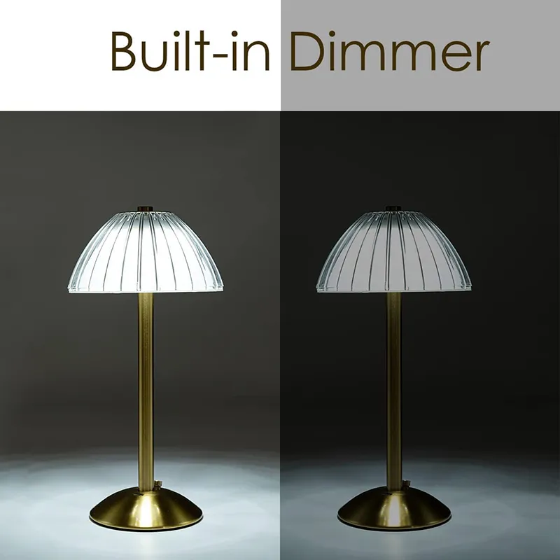 Table Lamp LED Touch Sensor Desktop Night Light Rechargeable Wireless Reading Lamp Restaurant Hotel Bar Bedroom Decor Light