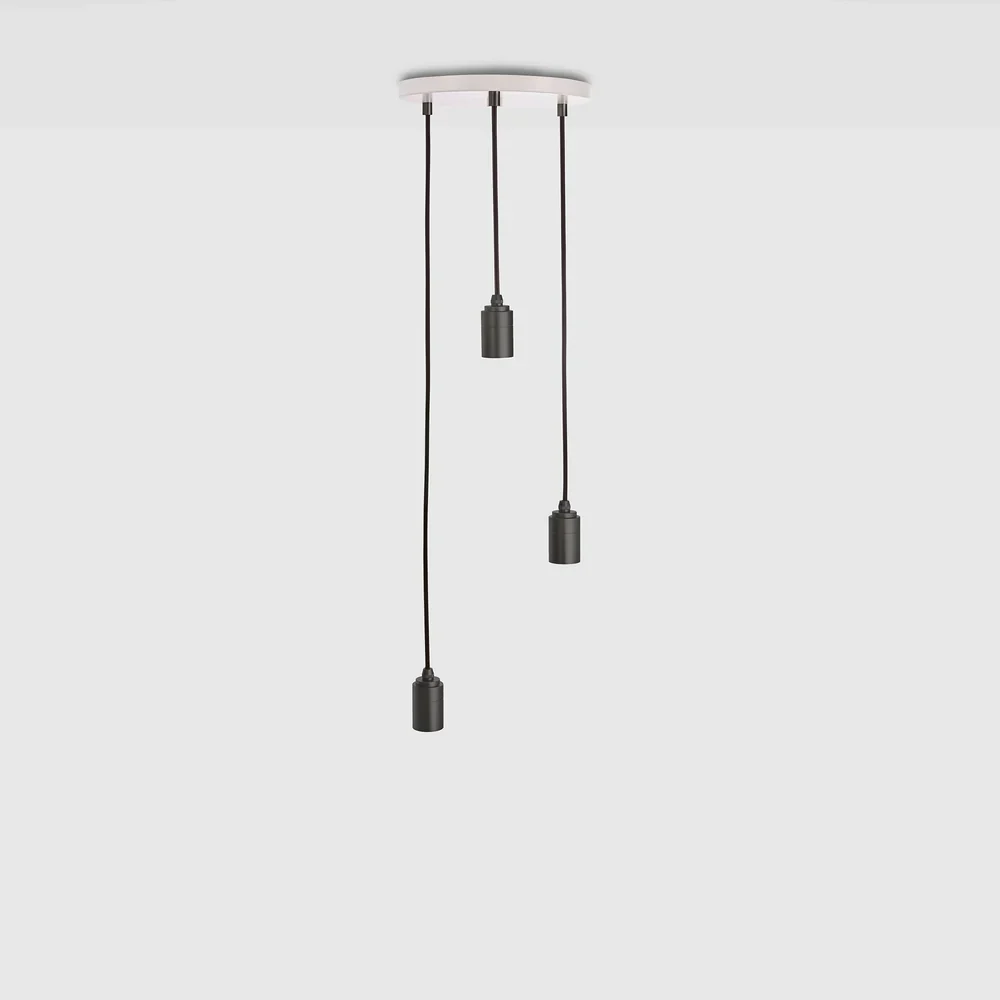 TALA Triple Graphite Pendant + white canopy -50%